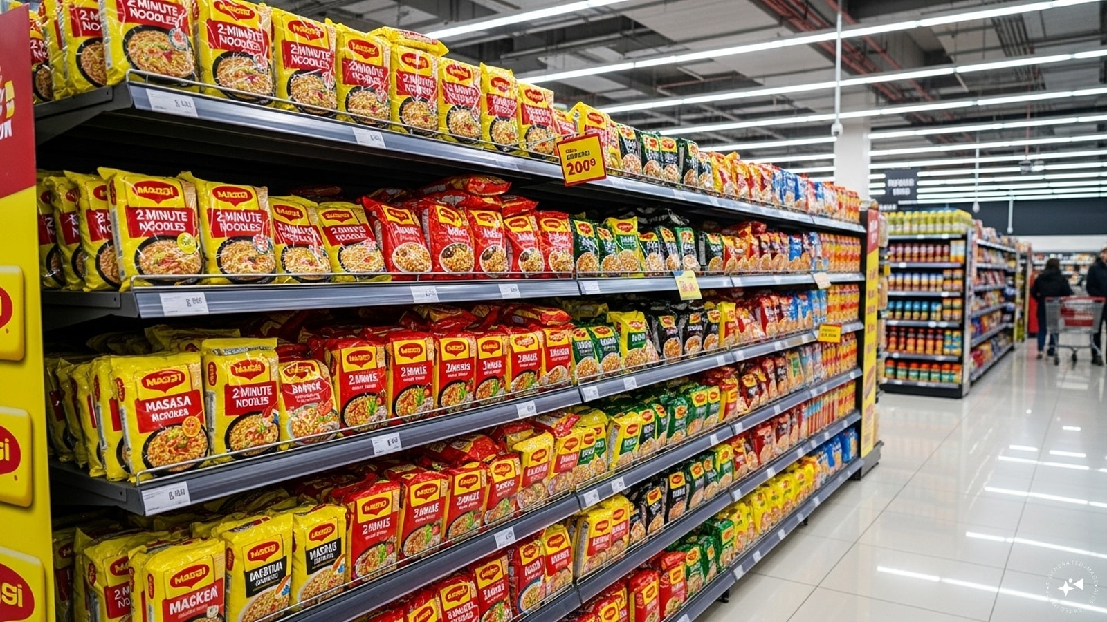 DMart attracts thousands of shoppers who can find a wide variety of products, both small and large. When purchasing groceries, many will have noticed that Maggi is offered at a lower price at DMart compared to other stores.